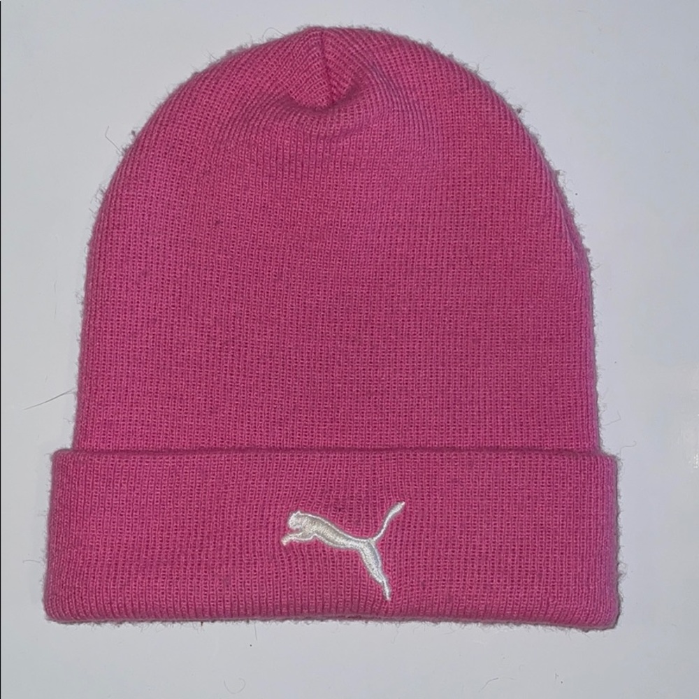 Pink Puma Hat - Winter Tuque